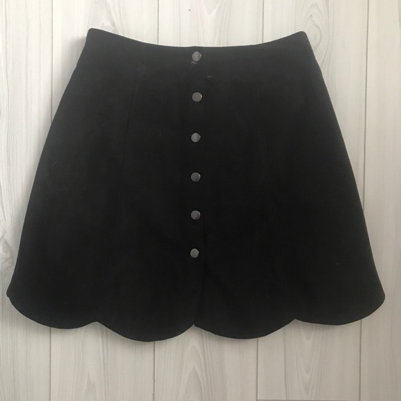 Suede button down skirt - Picture 1 of 4